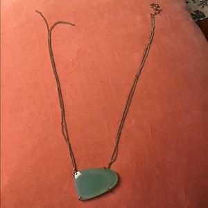 Kendra Scott green stone necklace w/ broken clasp